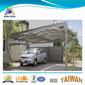 Toiture de carport en polycarbonate, résistante à la chaleur, protection UV, garantie dix ans, certifiée ISO 9001, taille personnalisée, plastique - Product Image 3