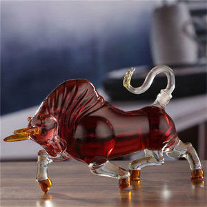 Carafe à liqueur Jia Teng 1000ml en forme de taureau carafe en verre pour alcool-Vodka, rhum, Bourbon, vin, whisky, <span class=keywords><strong>Tequila</strong></span> - Product Image 6