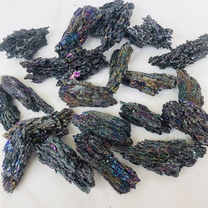 Commercio all'ingrosso piccolo <span class=keywords><strong>cristallo</strong></span> di Carborundum grezzo 7 colori miniera arcobaleno Astralite Moissanite <span class=keywords><strong>ematite</strong></span> per pendenti - Product Image 6