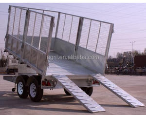Hoàn Toàn Nóng Mạ Kẽm Nhúng Trailer, Dump Wagon, Tandem Trục Với Pin Dầu Tank Và Dây Lưới Hàng Rào - Product Image 5