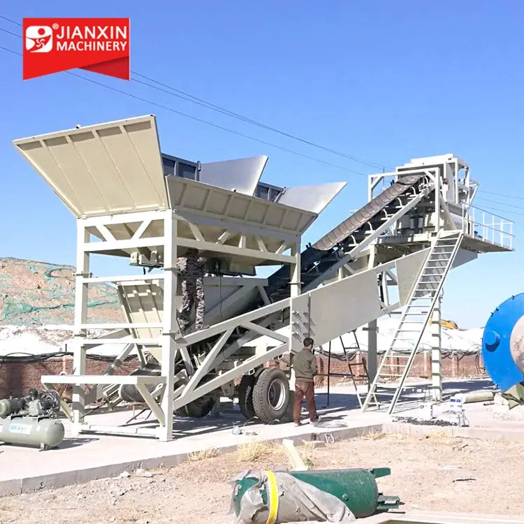 Mobile concrete mixing batching plant manufacturer in China