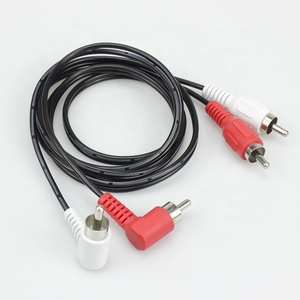 Custom 90 Degree Right Angle 2RCA Male to Male Shielded <strong>Audio</strong> Cable for DVD Player and TV Box - Product Image 5
