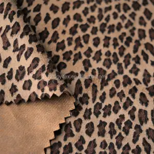 Tessuto scamosciato stampato leopardo alla moda per tappezzeria