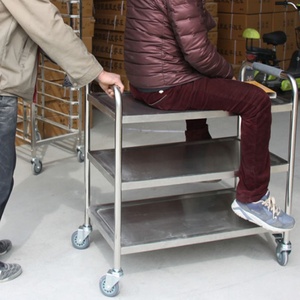 Stainless Steel <strong>Serving</strong> <strong>Trolley</strong> /Restaurant Car / Dining Car 2 Layers Restaurant Service Cart and Dining Cart for Sale - Product Image 1