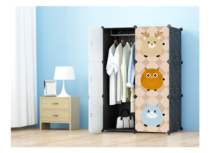 Armoire pliante en plastique Diy pour enfants, 30 pièces, placard pour bébé, garde-robe pour enfants