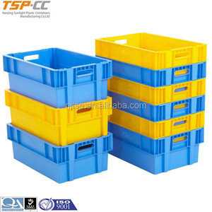 Plastic Basket Bulk Perforated Custom Virgin Pp Fish Fart Stackable Plastic Storage Basket For Supermarket