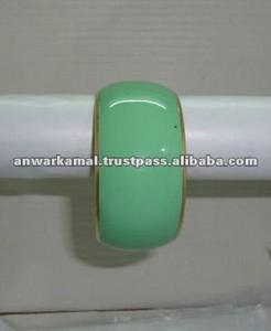 Boutons de porte en céramique peints à la main de couleur assortie Inde dessins faits à la main laiton peint à la main bracelets - Product Image 2