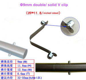 공장 판매 가격 텐트 튜브 V 모양의 강철 단추 봄 클립 - Product Image 1