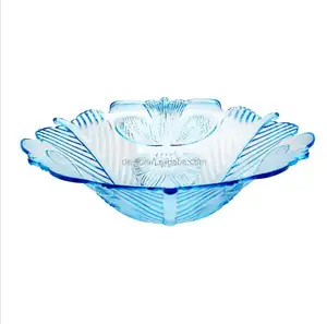 Reusable Round PC Acrylic Salad Bowl Crystal Clear Unique Fancy Snack Fruit Tray