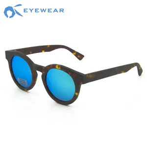 Wholesale Popular sunglasses Round unisex eyeglass frame matte black circular women sunglasses with discount