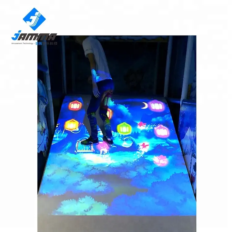 Virtuel interactif enfants logiciel de plancher interactif jeu d'intérieur projection glissière