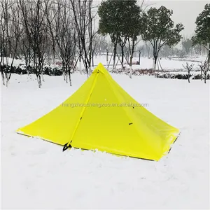 Ultralight Pyramid Snow Tent,CZX-245B Ultralight Waterproof Double Layers 2~3 Person Pyramid Tent for Four Season Camping