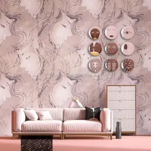 Hermoso estilo moderno perfil belleza retrato de la cabeza de la habitación dormitorio comedor Bar decoración de papel - Product Image 1