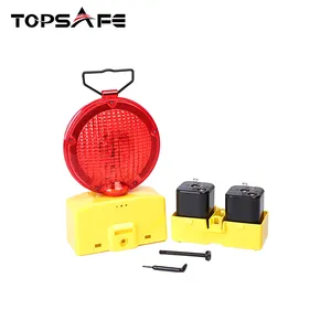 Rouge PP Lentille 6 V Batterie Obstacle Indiqué Lampe D'avertissement De Sécurité pour La Sécurité Routière Trafic Cône Voyant