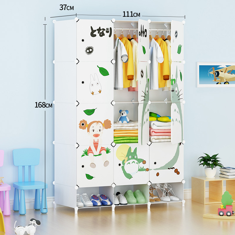 Easy Assemble Wardrobe Diy Plastic Foldable Child Cabinet