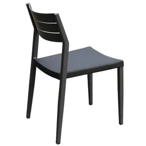 Outdoor Chair Commercial Lightweight Modern Fabric Seat Aluminum Outdoor Dining Chair For Garden Grade