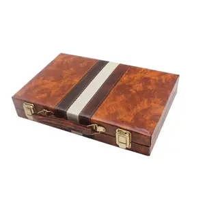 PU Leder Vinyl Backgammon Set; Favoriete Bordspel; Beste in Klassieke Bordspellen