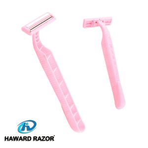 D211L Plastic Handvat Gezicht Haar Remover Wegwerp Scheermes <span class=keywords><strong>2</strong></span> Blade Scheren Stok - Product Image 6