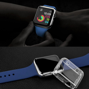Pour <span class=keywords><strong>Apple</strong></span> <span class=keywords><strong>Watch</strong></span> 11 10 9 7 8 Coque complète en silicone cristal transparent 46mm 49mm 42mm <span class=keywords><strong>40mm</strong></span> 44mm 41mm 45mm - Product Image 4