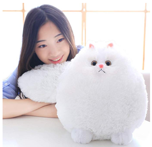 Kids <strong>Cat</strong> Stuffed Animal Toys Gift <strong>Plush</strong> <strong>Cat</strong> Animal Baby Doll, <strong>Fat</strong> White <strong>Plush</strong> <strong>Cat</strong>,12 Inches Soft Cushion - Product Image 4