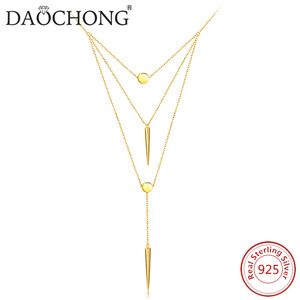 <span class=keywords><strong>Alibaba</strong></span> In China Populaire Stijl 925 Sterling Zilveren Drie Layer Ketting Voor Meisjes - Product Image 2