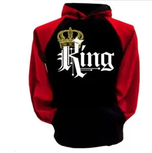 ใหม่แฟชั่น King Queen พิมพ์สำหรับวันวาเลนไทน์คนรักเสื้อผ้าคู่เสื้อผ้า