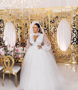 Panneaux décoratifs en acier inoxydable doré, design circulaire, découpe laser ovale, pour fond de scène de mariage, décoration d'événements, décoration murale - Product Image 1