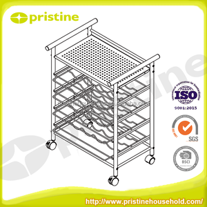 Porte-bouteilles en métal à 5 niveaux de qualité OEM, meuble de rangement pour la cuisine, fabriqué à Taïwan, qualité supérieure, meubles de rangement pour la maison pour eBay - Product Image 4