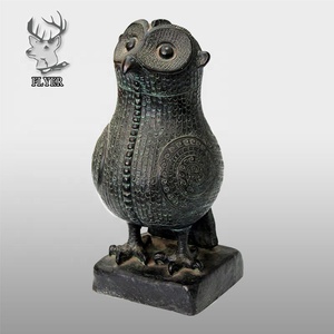 Estatua de Búho Nocturno de Bronce de Tamaño Real para Decoración del Hogar en Venta - Product Image 3