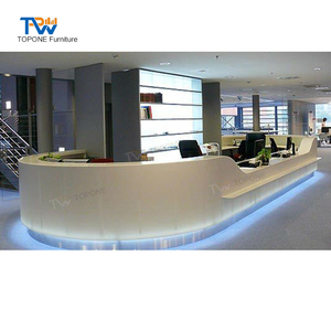 Mostrador de Recepción <span class=keywords><strong>para</strong></span> <span class=keywords><strong>SPA</strong></span>, Mostrador de Recepción Comercial Moderno <span class=keywords><strong>para</strong></span> Oficina con Iluminación LED - Product Image 1