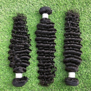 Top Bán Ấn Độ Trinh Remy Tóc Dệt Giá Rẻ 7a Sóng Sâu Bó Với Ren Phía Trước - Product Image 2