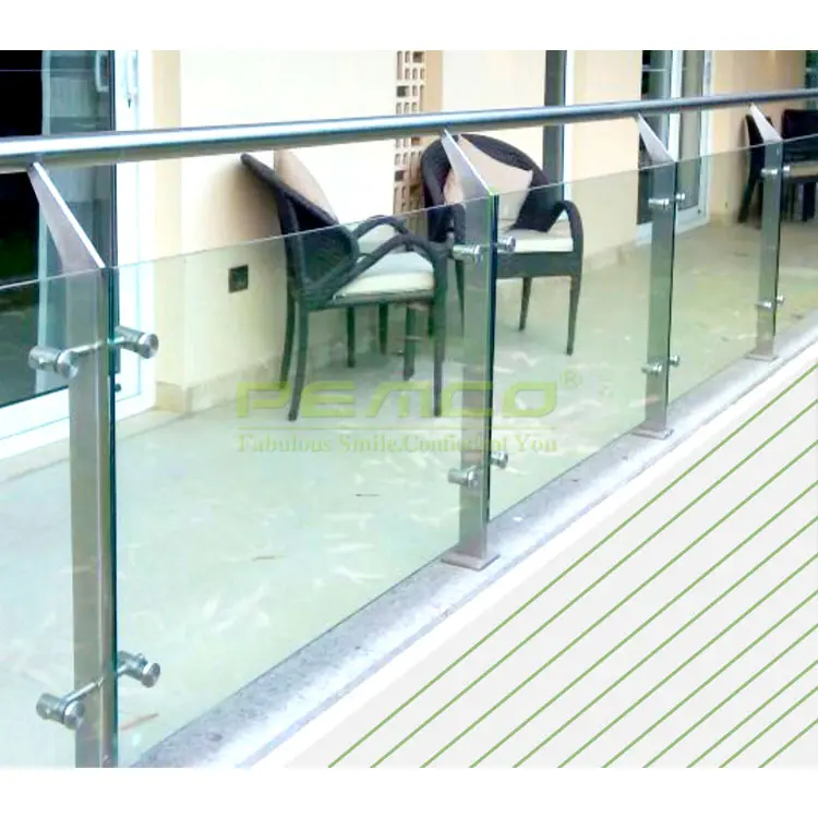 2022 PEMCO Projekt Balustrade Glas geländer Balkon Edelstahl Handlauf