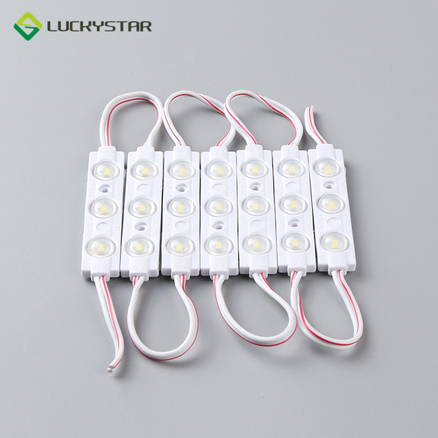 Warranty DC 12V 1.2W 160 Degree 3 Chip Led Lens 2835 SMD LED Modules Waterproof IP65 for LED Sign Board