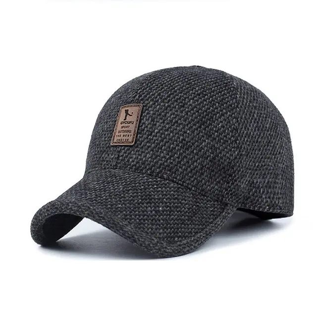 Lana Tweed 6 Panel invierno sombrero de béisbol sombreros para hombre