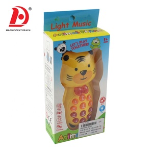 HUADA <span class=keywords><strong>12</strong></span> <span class=keywords><strong>chansons</strong></span> de dessin animé animal style design bébé plastique éclairage jouet téléphone portable pour enfants - Product Image 6
