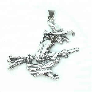 Olivia caliente nuevo brujas montar una escoba Halloween <span class=keywords><strong>bruja</strong></span> de plata colgante - Product Image 2
