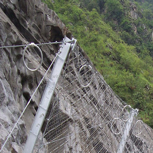 Malla de cuerda tejida galvanizada de malla de barrera de caída de rocas de acero de alta calidad para protección de taludes y prevención de deslizamientos de tierra - Product Image 5