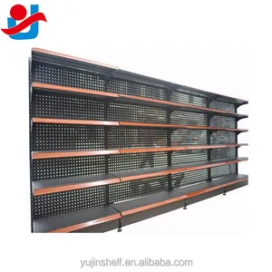 Guangzhou Leverancier Zwart Metalen Muur Vloerstaande Display Plank Supermarkt