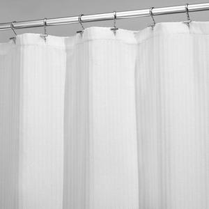 <span class=keywords><strong>Rideau</strong></span> <span class=keywords><strong>de</strong></span> <span class=keywords><strong>douche</strong></span> texturé en polyester blanc QJMAX <span class=keywords><strong>avec</strong></span> crochets pour salle <span class=keywords><strong>de</strong></span> bain - Product Image 4