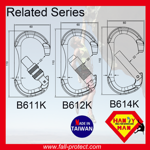 Light O Type Twist Lock Mountain Climbing Aluminum Carabiner - Product Image 6
