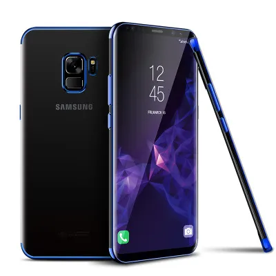 Batal Lembut TPU Bingkai Plating Kasus Telepon Untuk Samsung Galaxy S6 S7 Tepi S8 Plus Catatan 8 J5 J7 2016 A3 A5 A7 2017 Grand Prime penutup