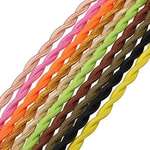 Color trenzado lámpara DIY cable eléctrico <span class=keywords><strong>2</strong></span> core <span class=keywords><strong>2</strong></span>*0,75mm tela de algodón cable de alimentación para retro Edison lámpara - Product Image 2