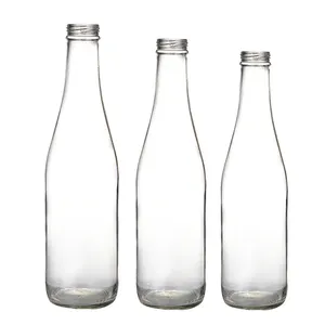 11Oz 330Ml 500Ml 1000Ml Clear Soda Water Glazen Flessen Met Crown Cap