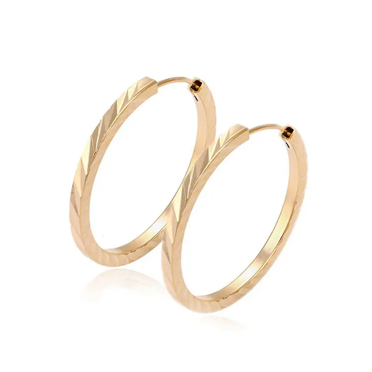 29361 Xuping Fashion 18K Gold Plated Earrings Elegant popular Huggies earrings With Glass