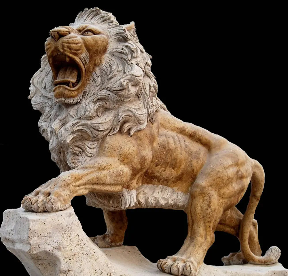 garden decoration lion statue/lion marble statue/stone lion sculpture