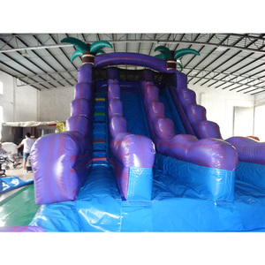 Thương mại tím palm tree hai làn xe Trượt Nước <span class=keywords><strong>Inflatable</strong></span> Để bán - Product Image 2