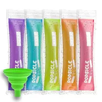 Ice Pop Pembungkus Es Loli Bening, Kantong Plastik Ritsleting Kemasan