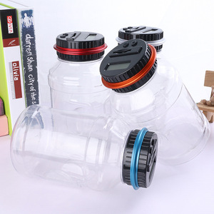 Coffre-fort électronique automatique en mousseline de soie, caisse à monnaie pour enfants, Transparent, vente en gros, avec grand minuterie - Product Image 3