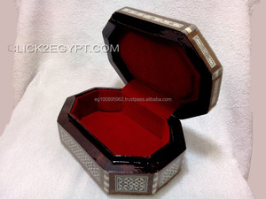 Boîte à bijoux en bois avec mosaïque égyptienne J22, nacre - Product Image 3