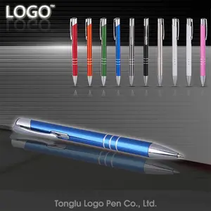 Cina fabbricazione professionale di lusso metallico penna di sfera promozionale colorato penna a sfera in metallo personalizzato con logo penna